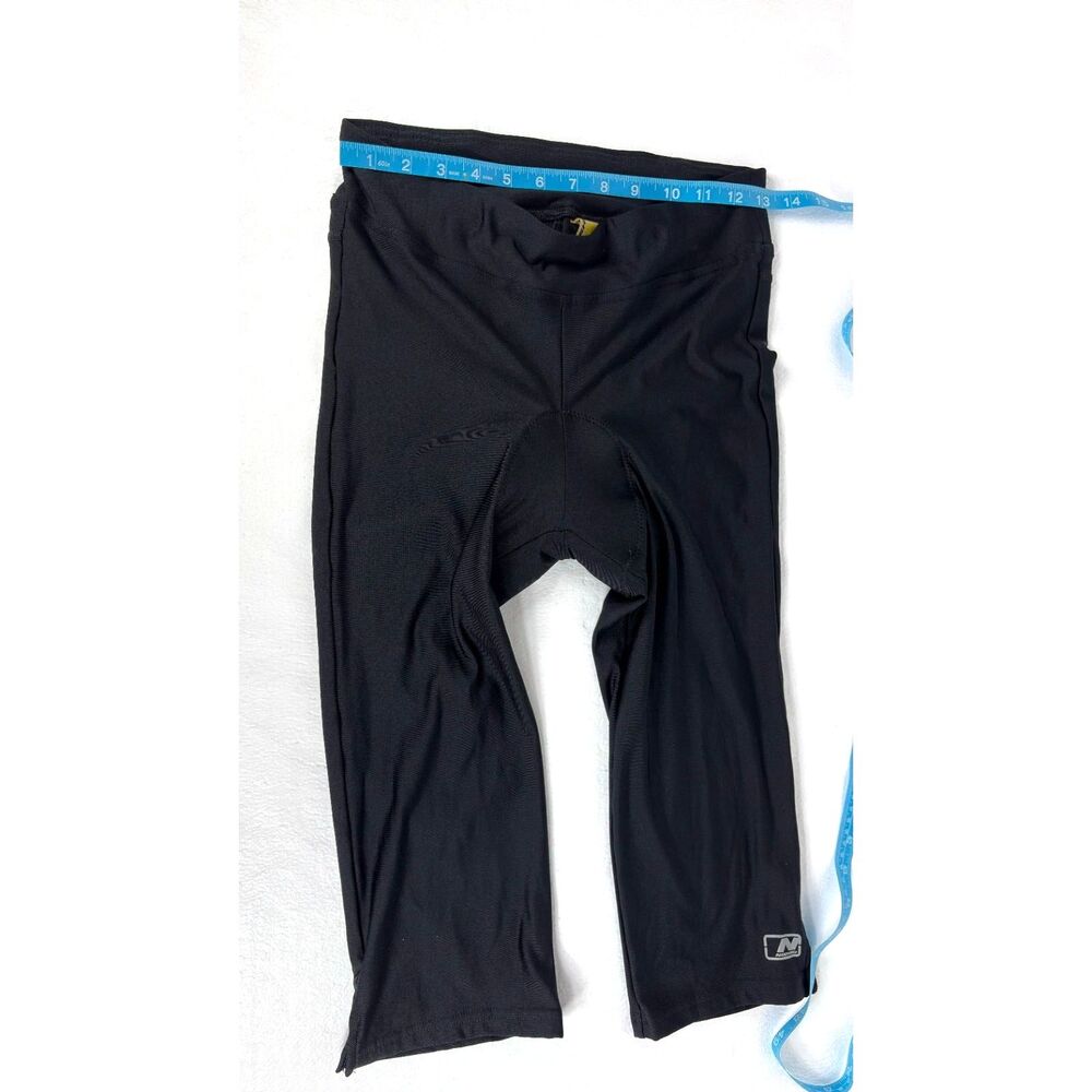CANARI and Nishiki Capri Bike Pants Womens Black Padded Cycling Shorts Size M - Picture 9 of 13